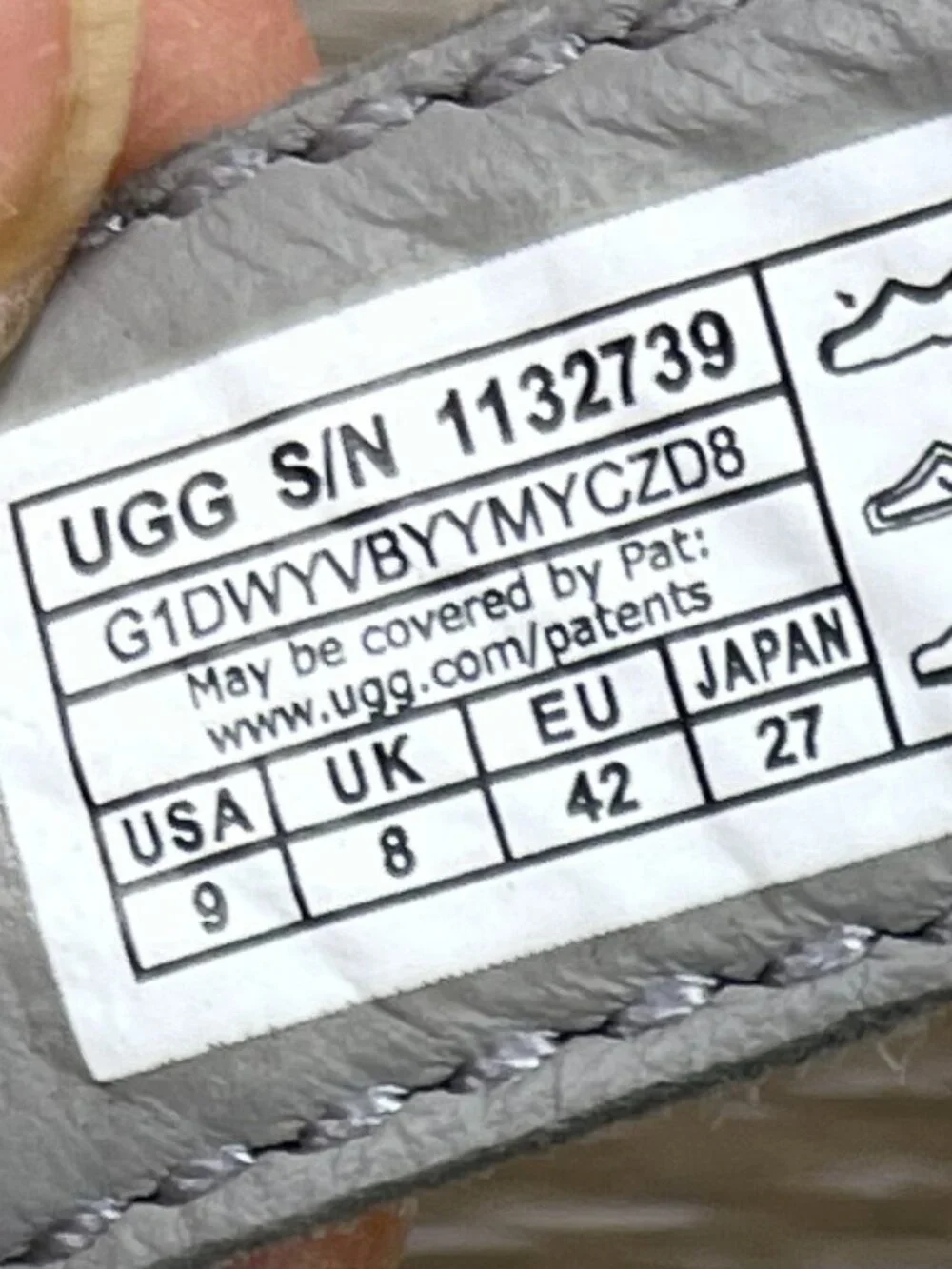 UGG Bennison II SEL 'Light Grey' 1132739 SIZE 9 MEN, SIZE 10 WOMEN